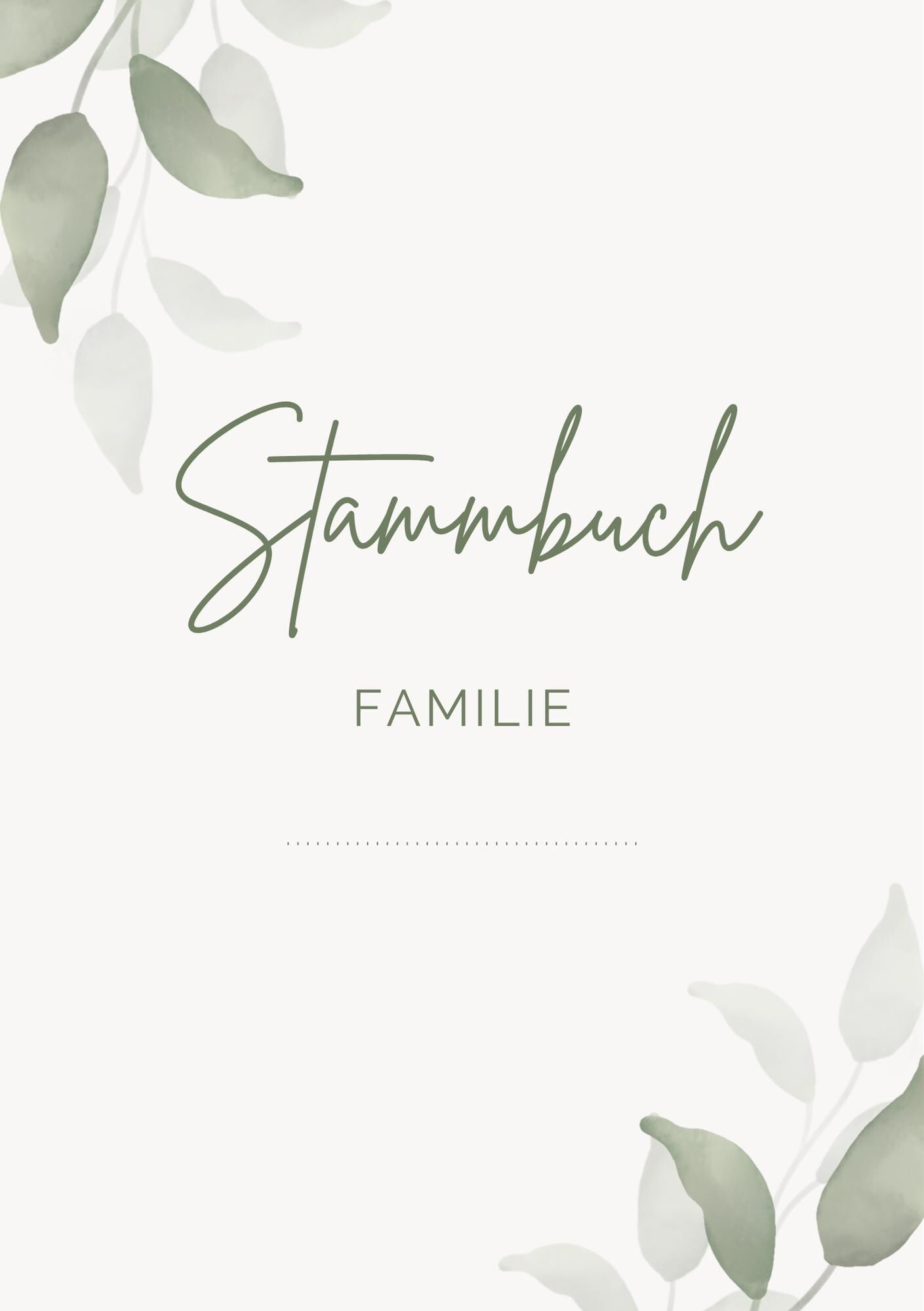 Stammbuch Einlegeblätter