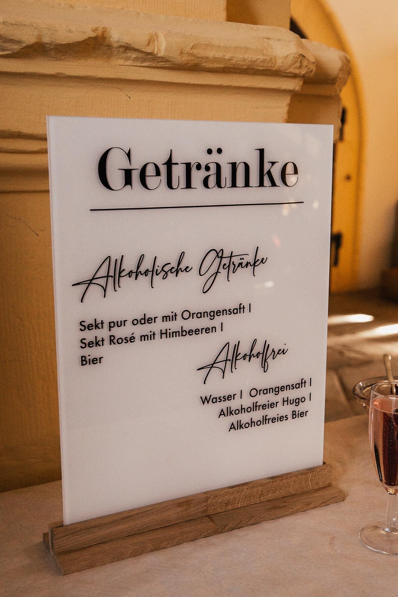 Barschild / Getränkekarte