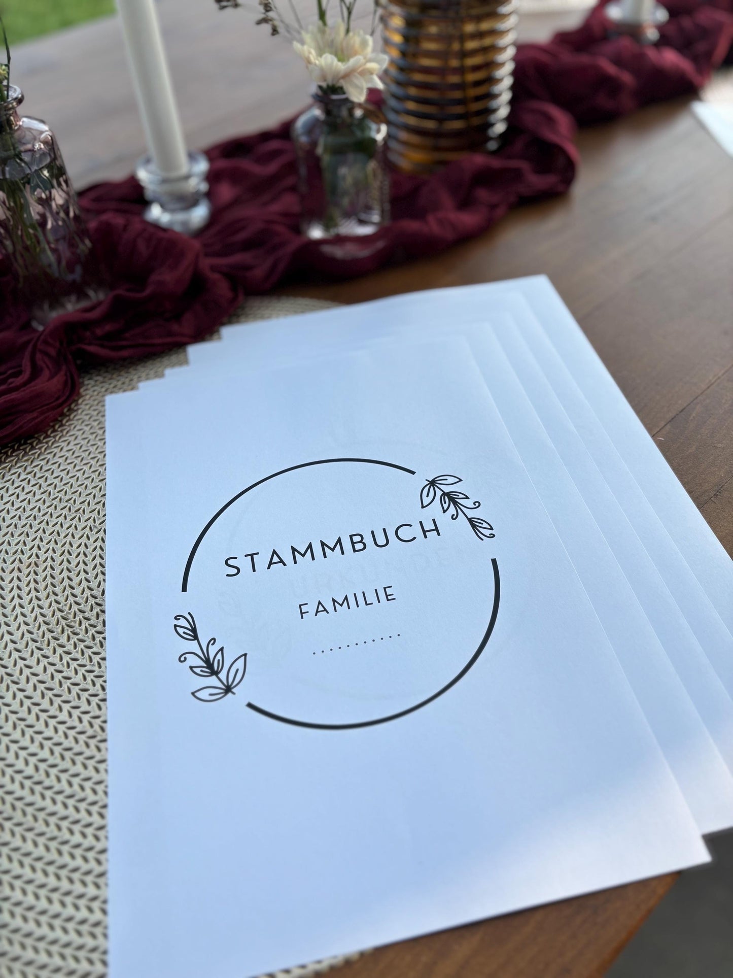 Stammbuch Einlegeblätter