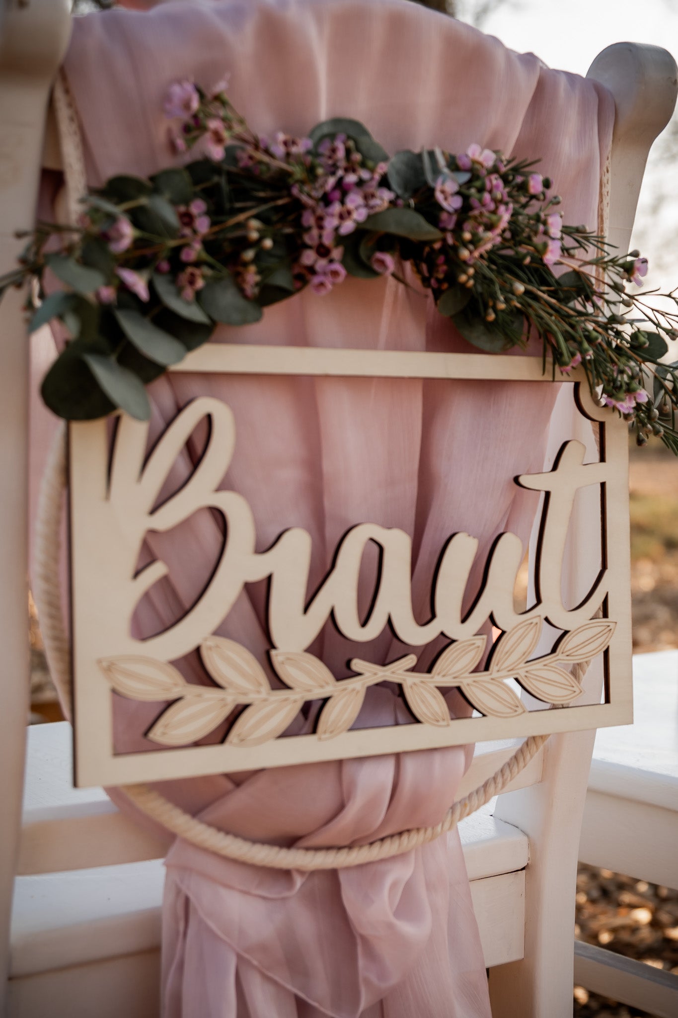 Holzschild Braut & Bräutigam (2er Set)