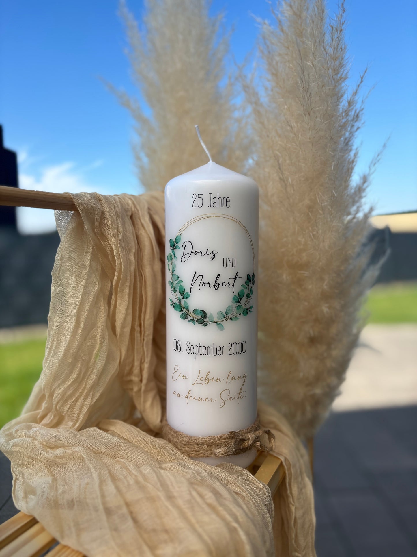 Kerze goldene / silberne Hochzeit