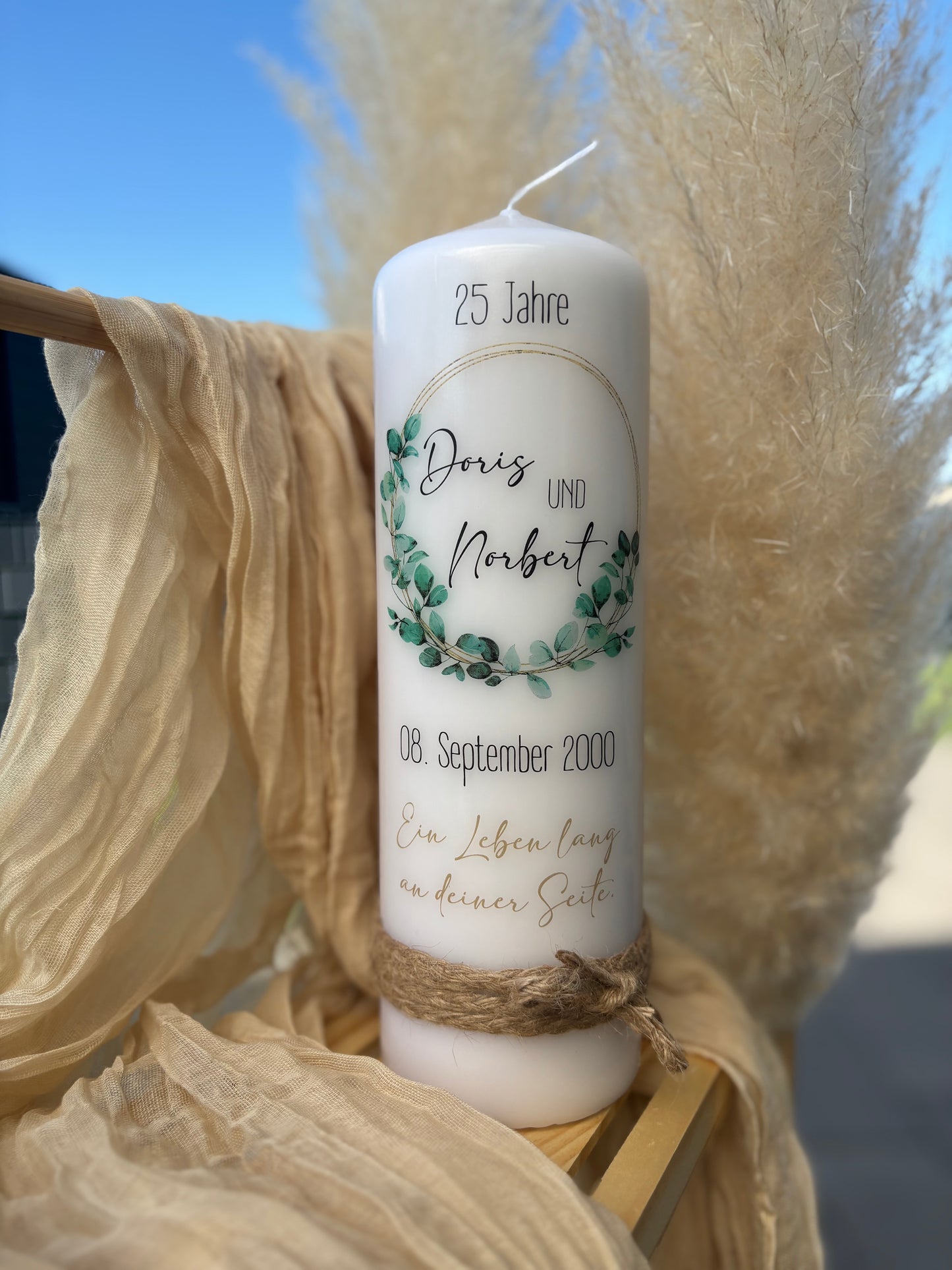 Kerze goldene / silberne Hochzeit
