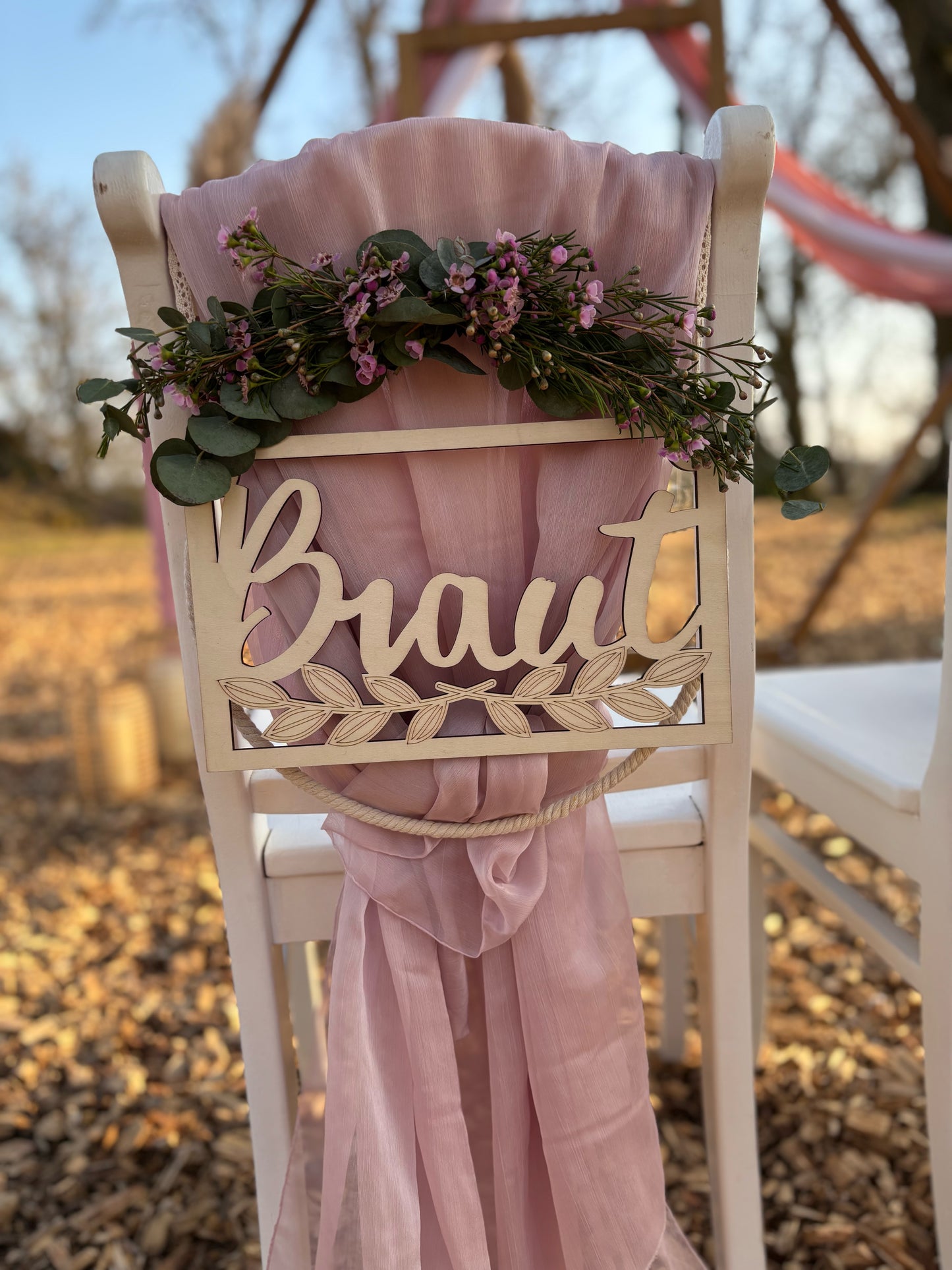 Holzschild Braut & Bräutigam (2er Set)