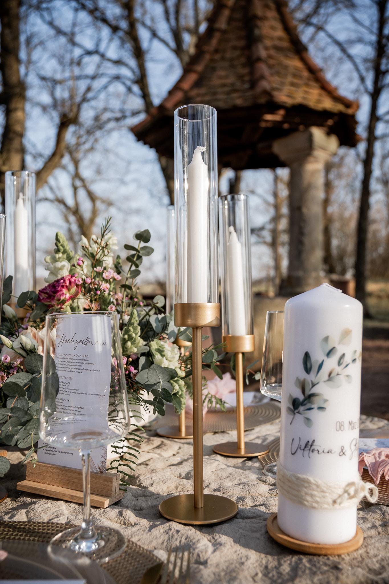 Hochzeitskerze Eukalyptus