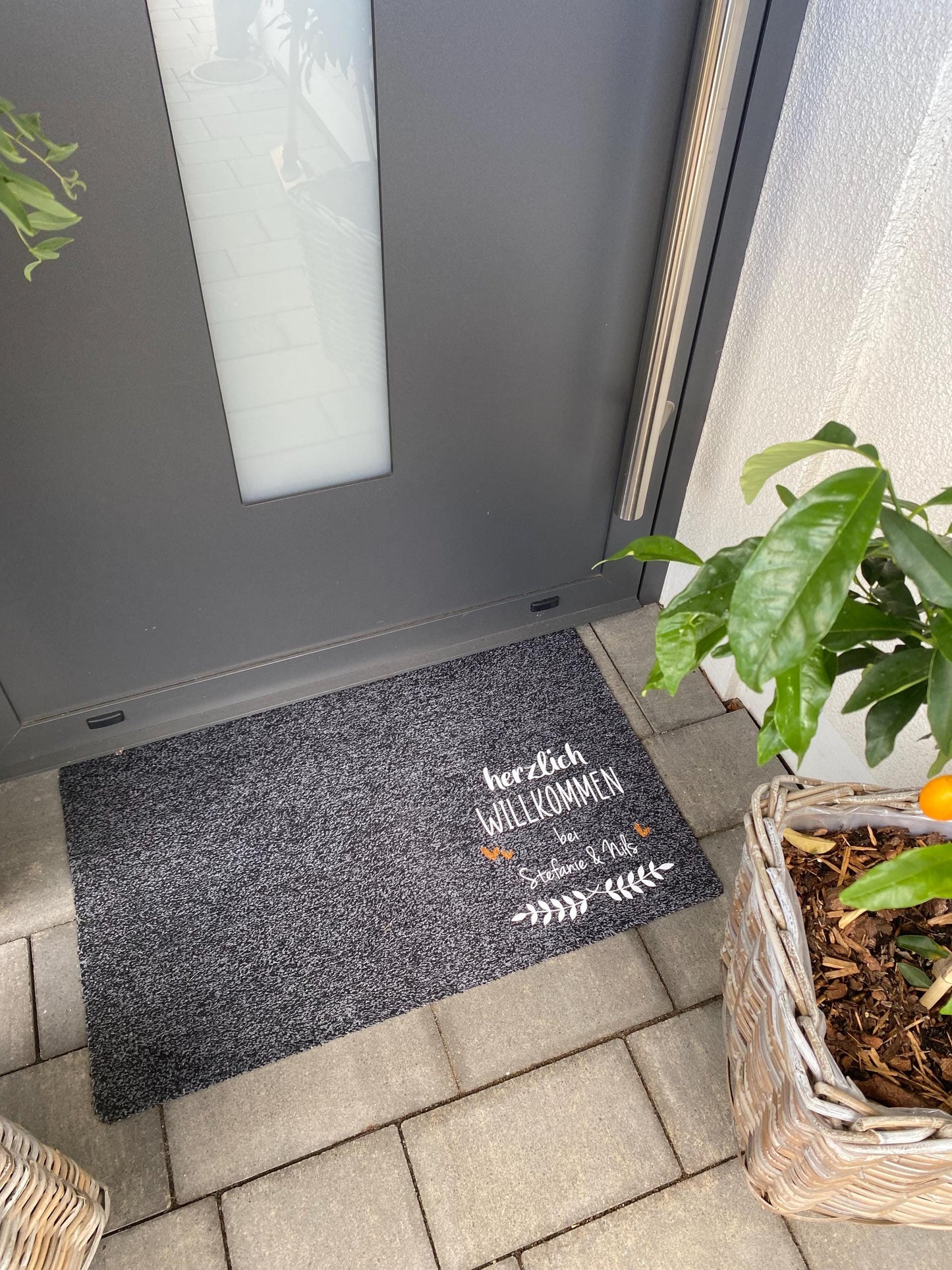 Fußmatte Herzlich Willkommen