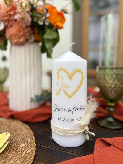Hochzeitskerze „JA“