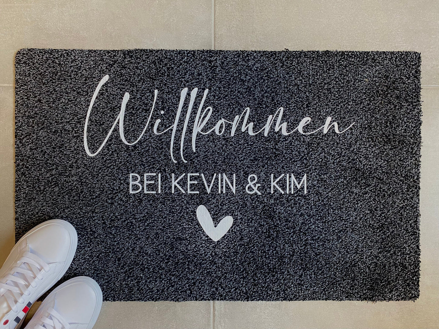 Fußmatte Willkommen + Familie