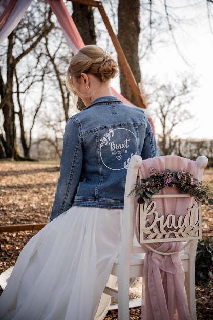 Bügelbild Braut-Jeansjacke