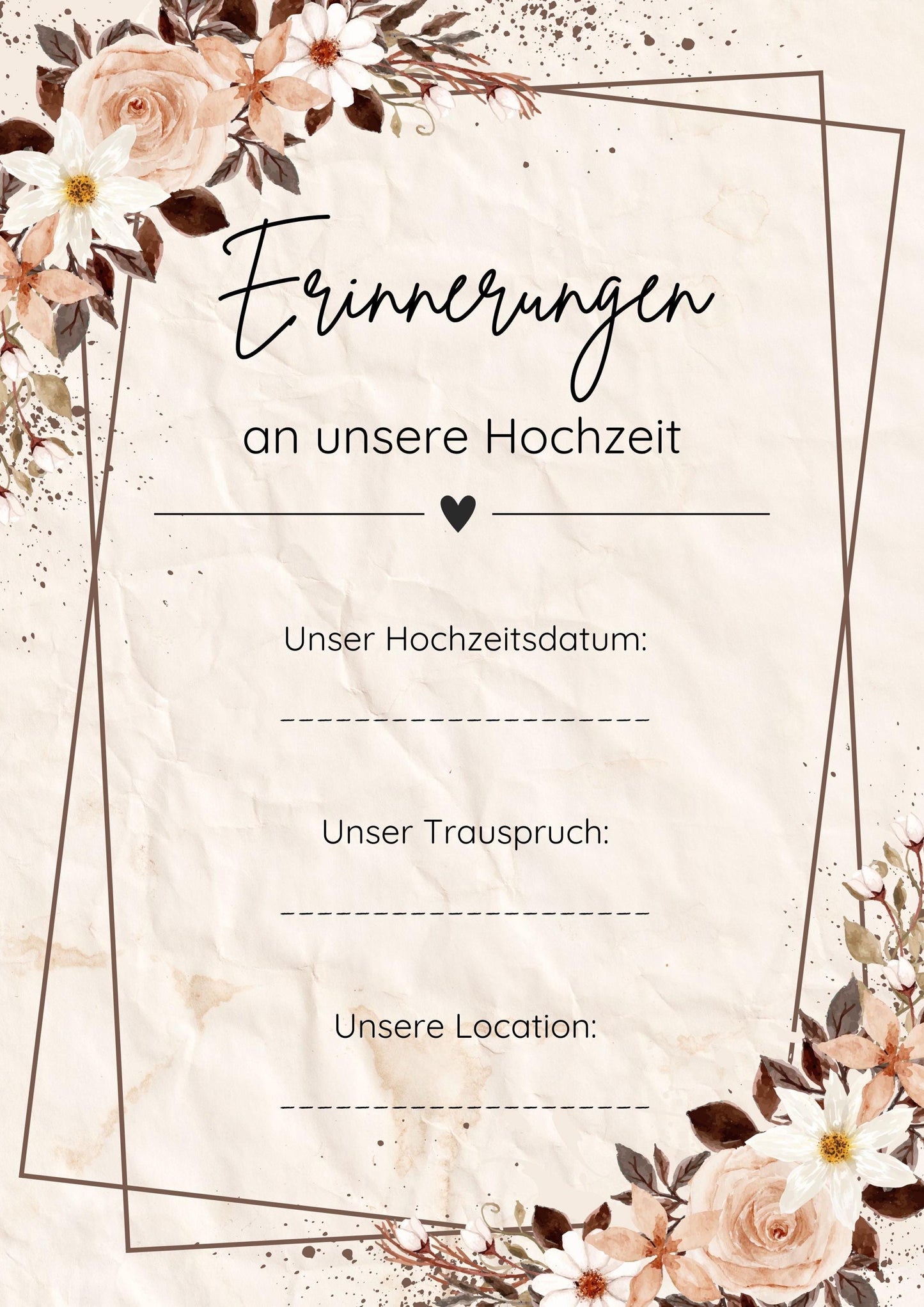 Stammbuch Einlegeblätter