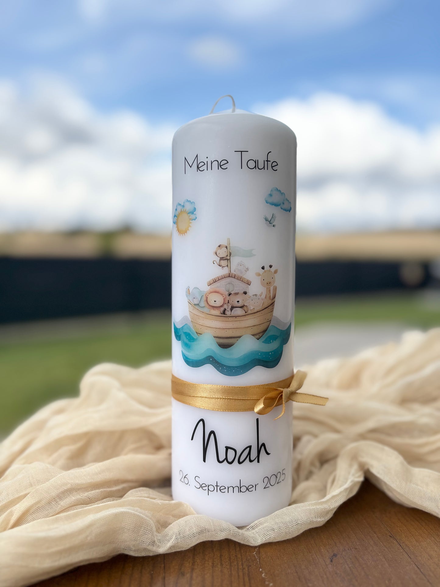 Taufkerze Arche Noah