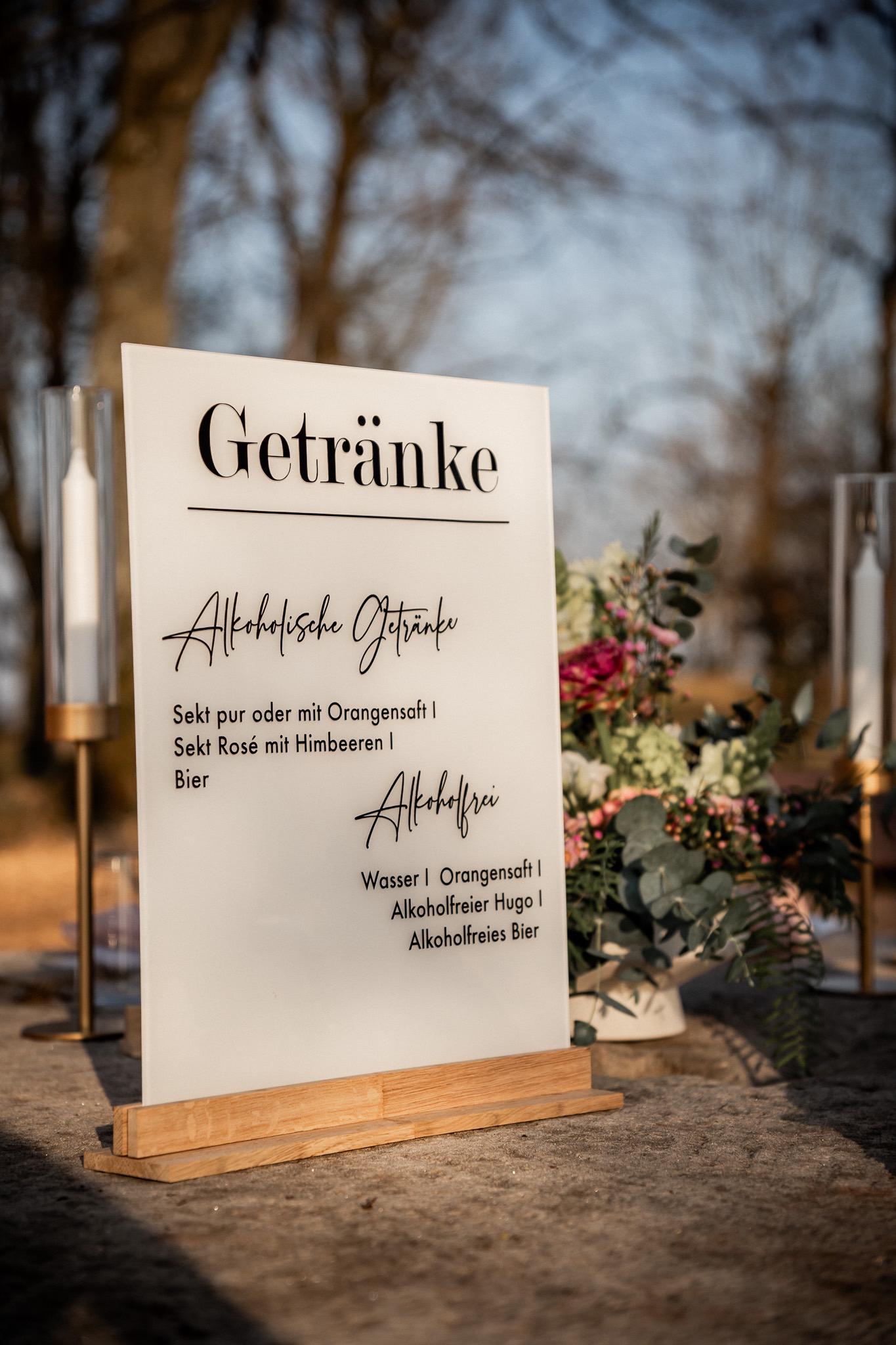 Barschild / Getränkekarte