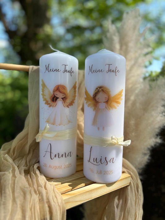 Taufkerze Engel