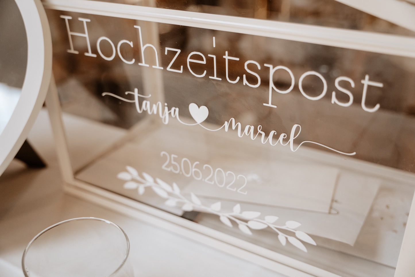 Hochzeitspost - Aufkleber