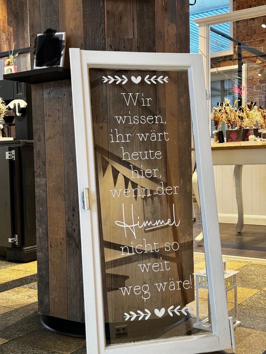Beschriftung / Schriftzug Andenken für Verstorbene