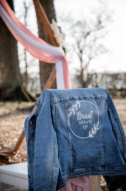 Bügelbild Braut-Jeansjacke