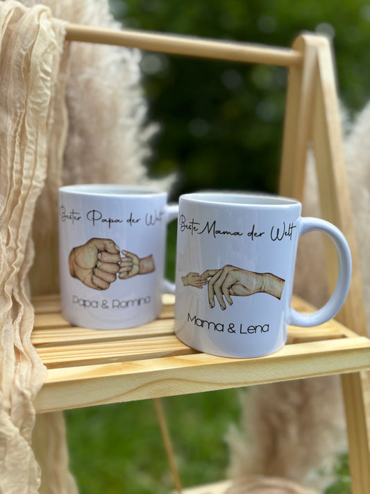 Tasse Hände Mama / Papa