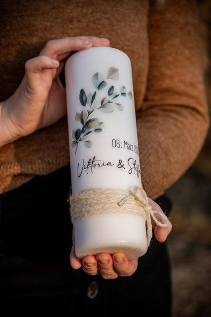 Hochzeitskerze Eukalyptus
