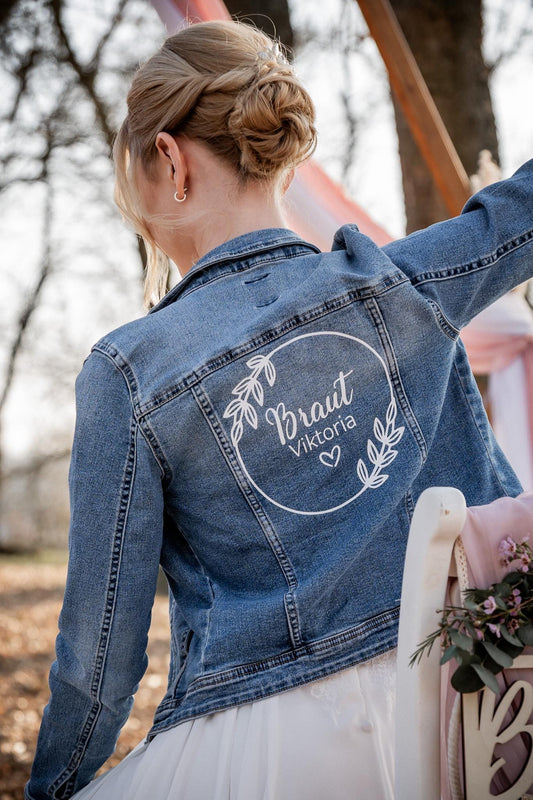 Bügelbild Braut-Jeansjacke