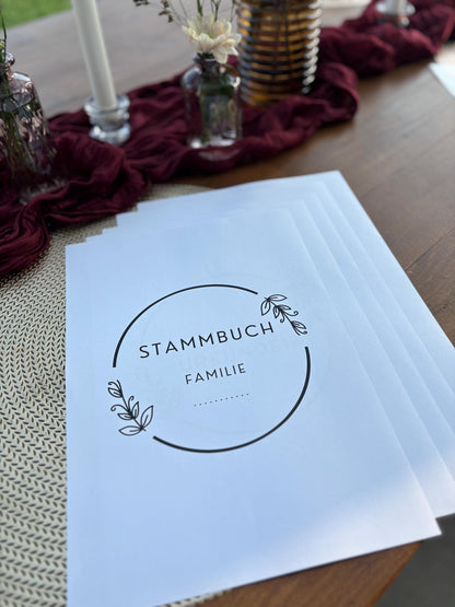 Stammbuch Einlegeblätter