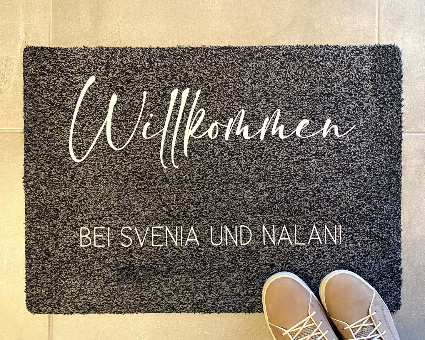 Fußmatte Willkommen + Familie