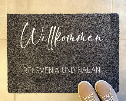 Fußmatte Willkommen + Familie