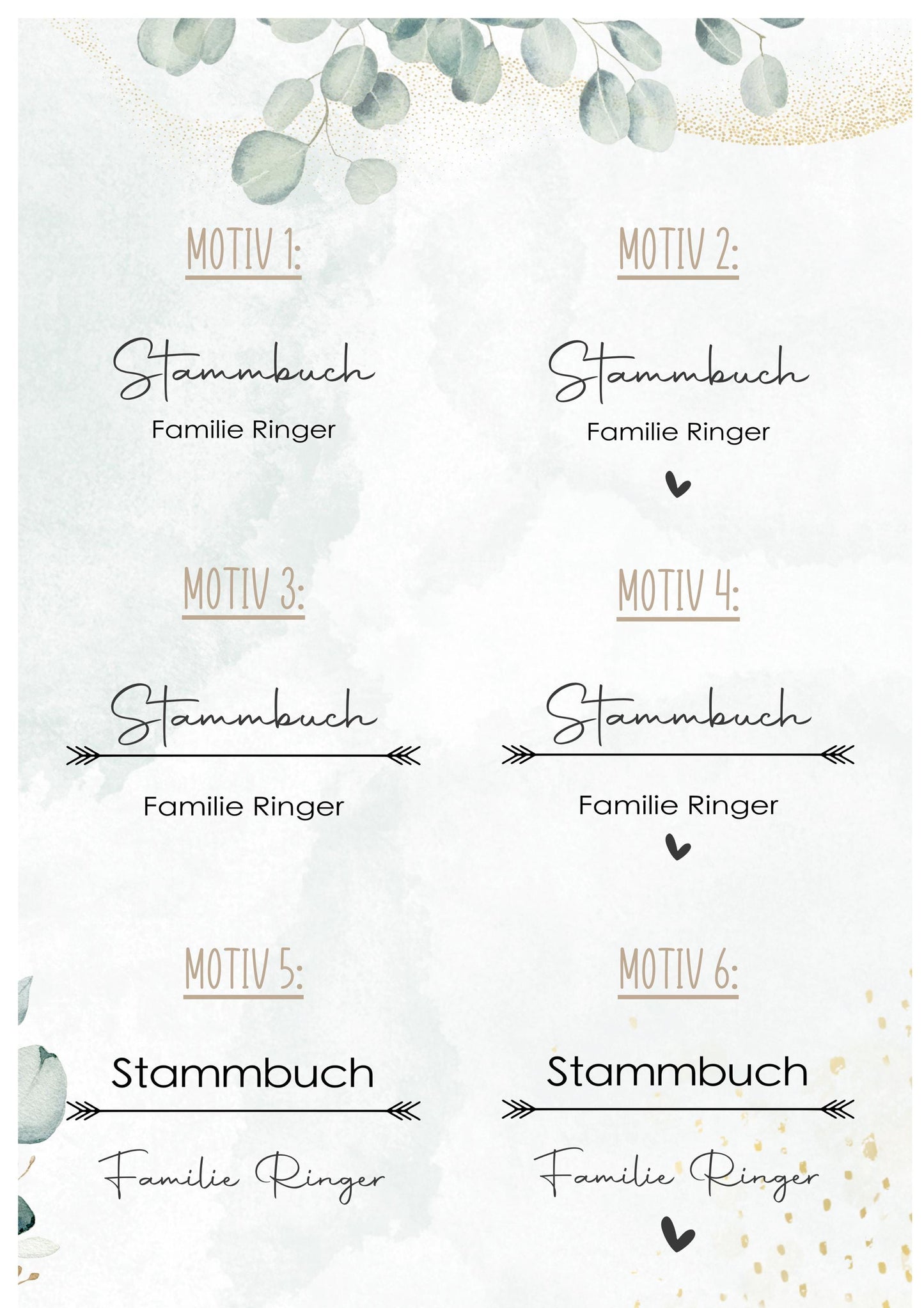 Stammbuch inkl. Einlegeblätter A4