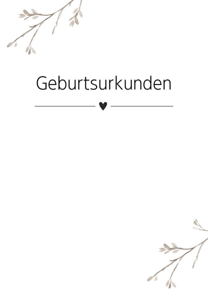 Stammbuch Einlegeblätter