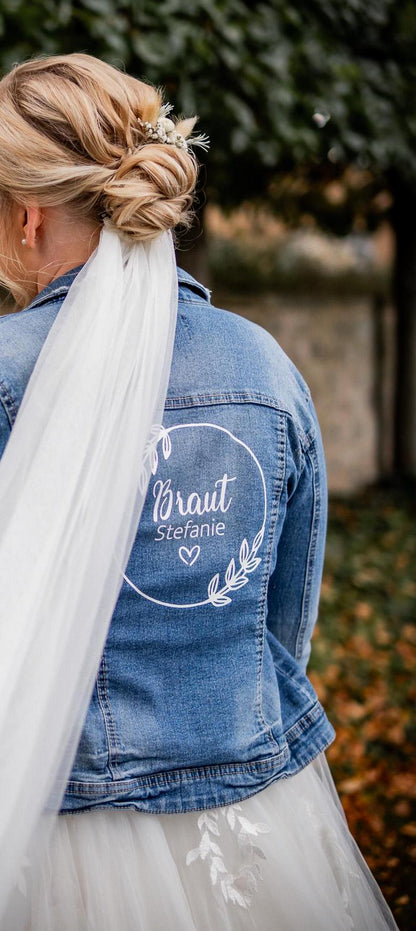 Bügelbild Braut-Jeansjacke
