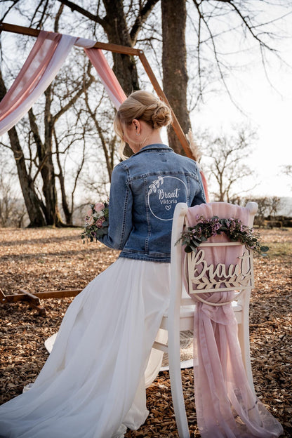 Bügelbild Braut-Jeansjacke
