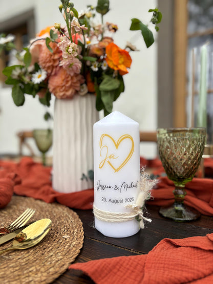 Hochzeitskerze „JA“