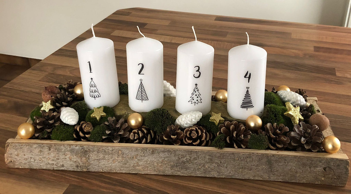 Adventskerzen 4er-Set