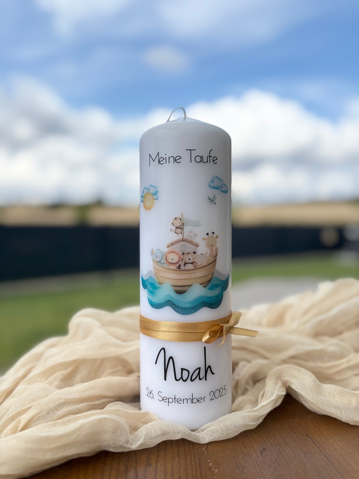 Taufkerze Arche Noah