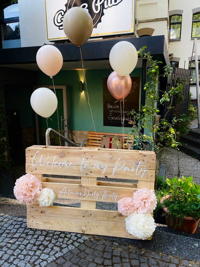 Palettenbeschriftung Geburtstag