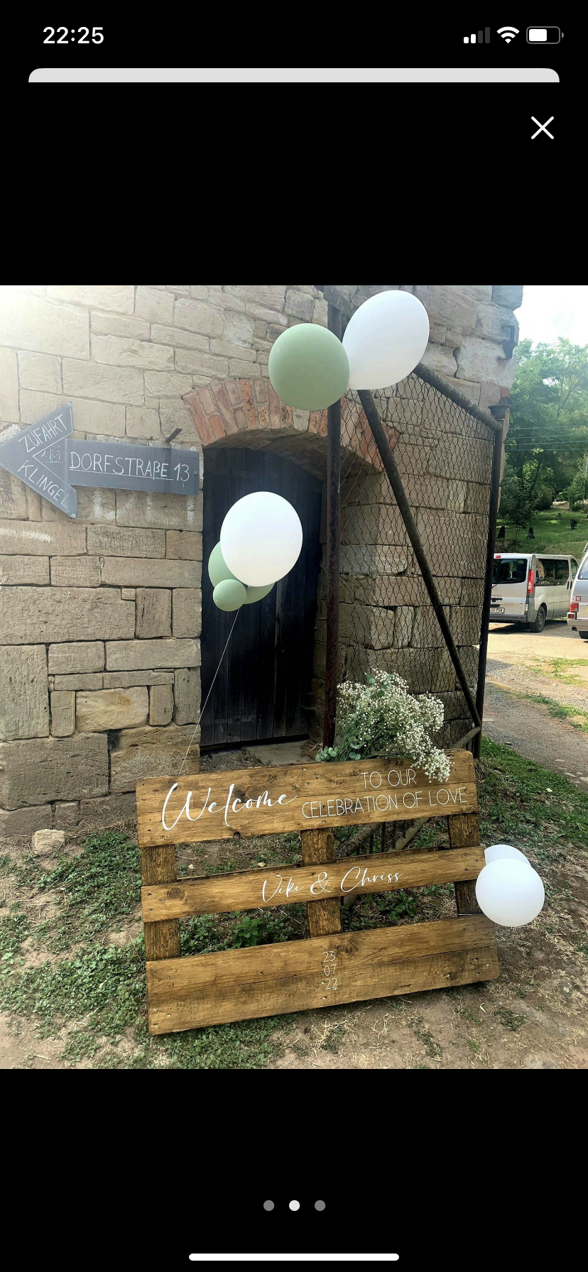 Palettenbeschriftung Hochzeit
