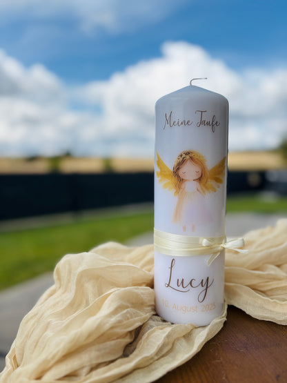Taufkerze Engel
