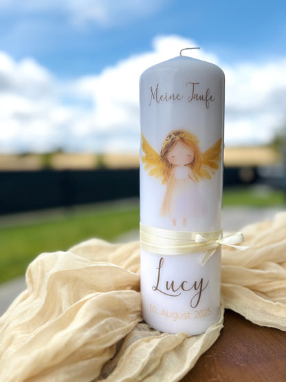 Taufkerze Engel