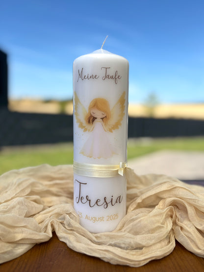 Taufkerze Engel