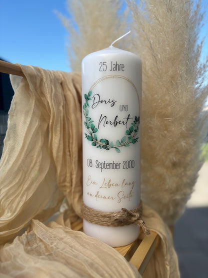 Kerze goldene / silberne Hochzeit