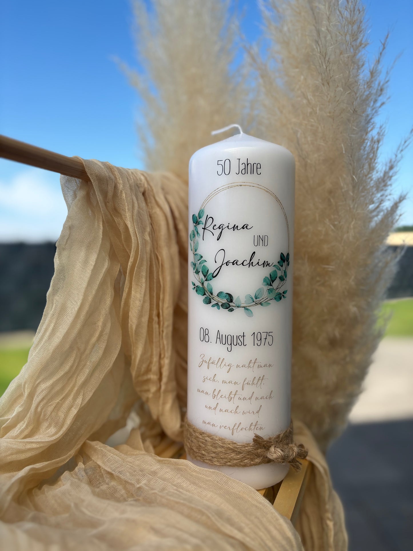 Kerze goldene / silberne Hochzeit