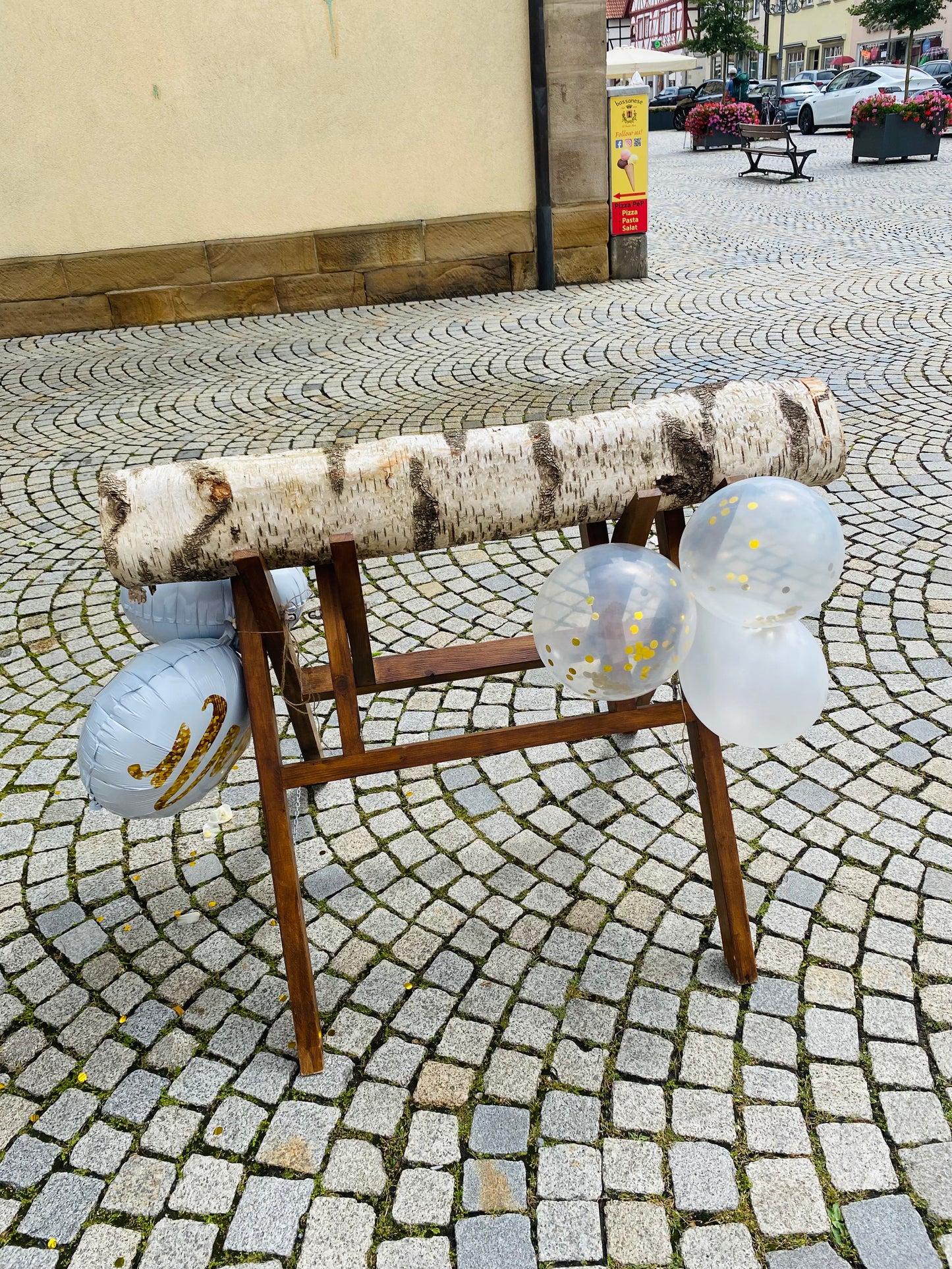 Sägebock inkl. Baustamm und Schrotsäge