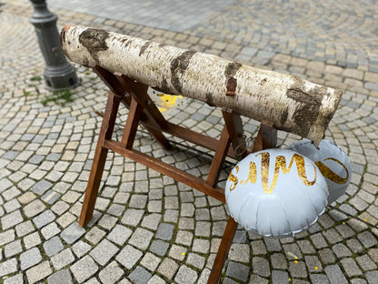 Sägebock inkl. Baustamm und Schrotsäge