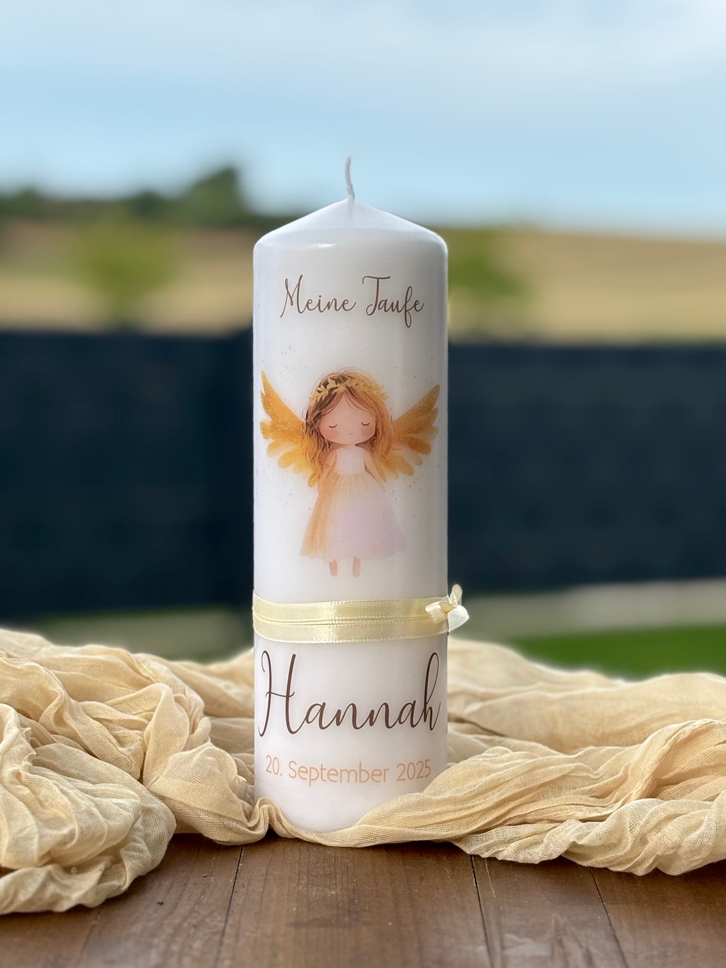 Taufkerze Engel