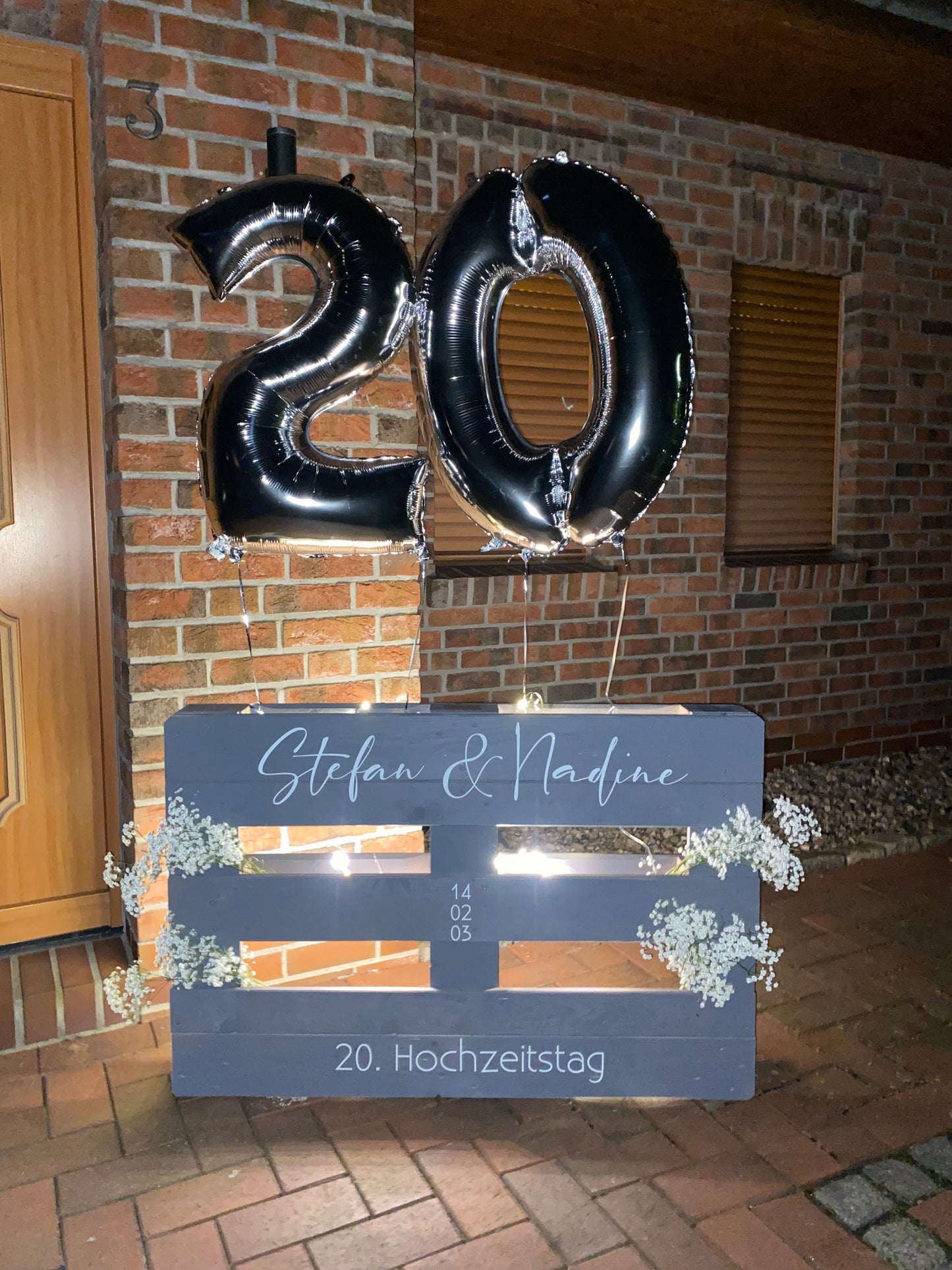 Palettenbeschriftung silberne / goldene Hochzeit