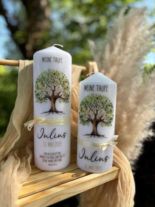 Taufkerze Lebensbaum