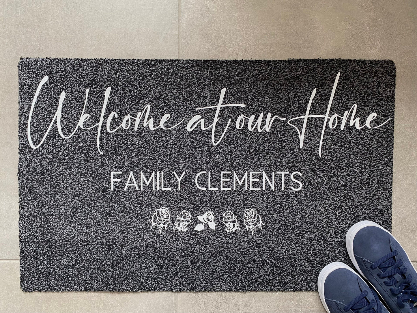 Fußmatte Willkommen + Familie
