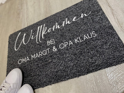Fußmatte Willkommen + Familie