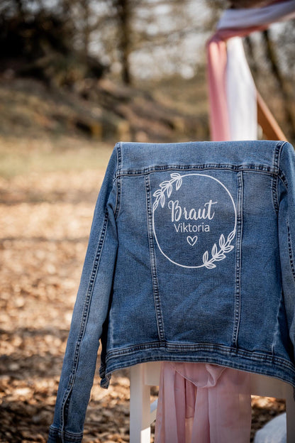 Bügelbild Braut-Jeansjacke