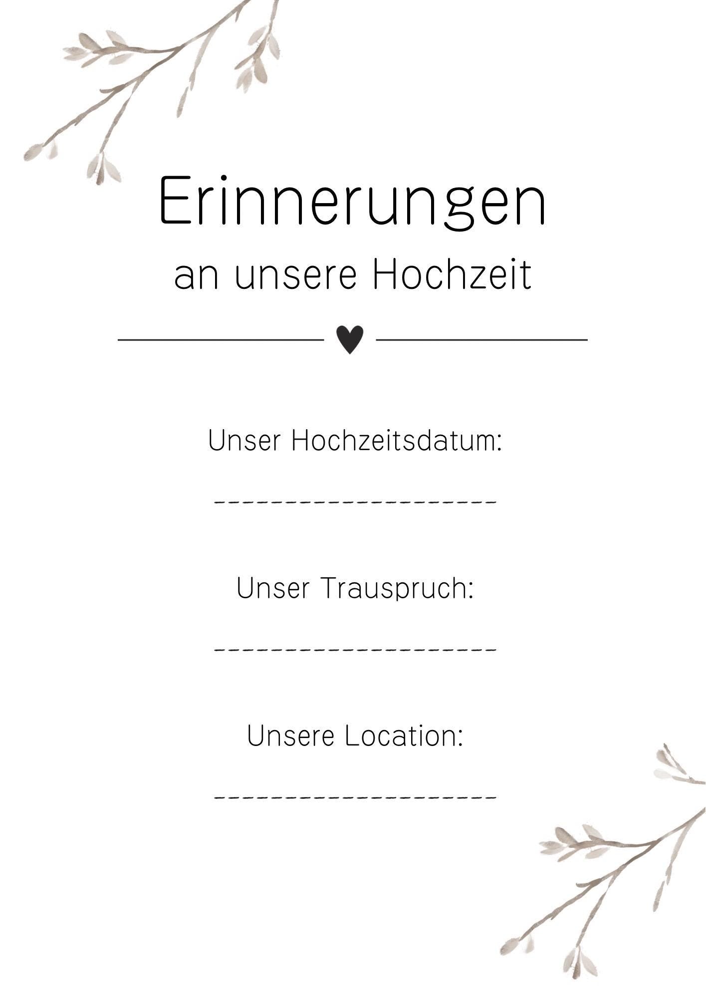 Stammbuch Einlegeblätter