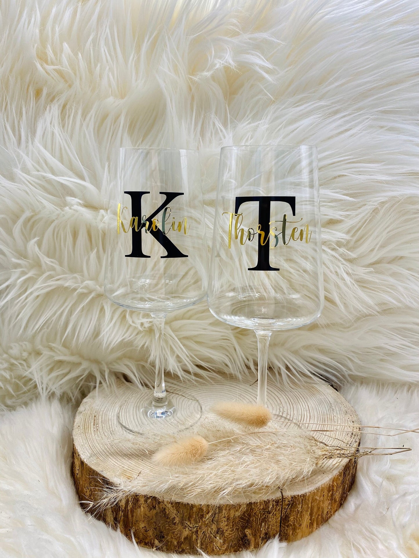 Weinglas mit Name; Gastgeschenk / Sitzplan