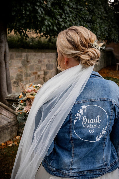 Bügelbild Braut-Jeansjacke